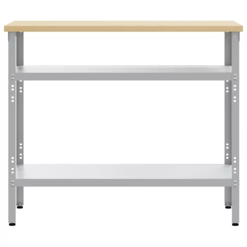  Munkapad Szürke 100x55x85 cm Acél és Mérnöki Fa