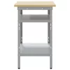  Munkapad Szürke 100x55x85 cm Acél és Mérnöki Fa