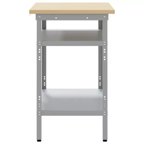  Munkapad Szürke 100x55x85 cm Acél és Mérnöki Fa