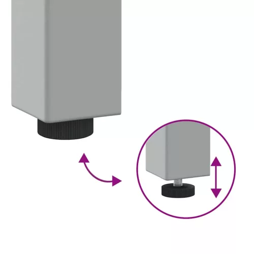  Munkapad Piros és Szürke 100 x 55 x 85 cm Műszaki fa és acél