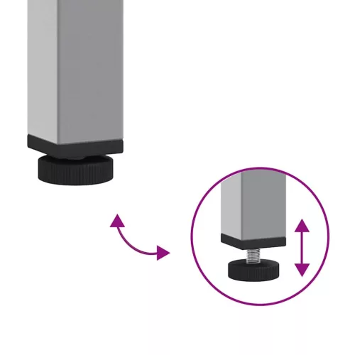 Munkapad Piros és Szürke 50 x 55 x 85 cm Műszaki fa és acél