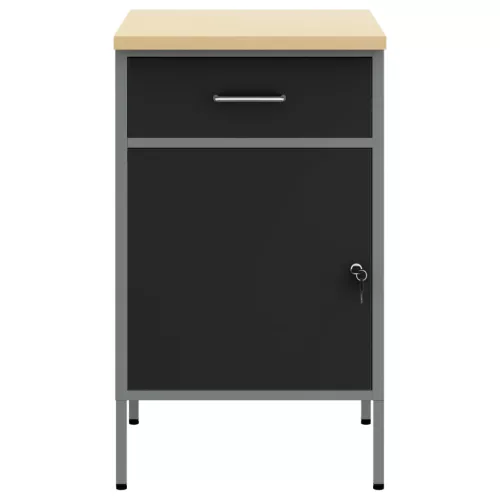  Munkaszekrény Fekete 50x55x84 cm Acél