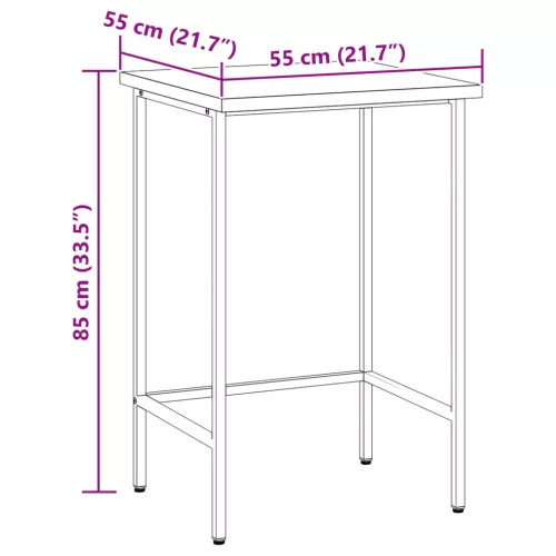  Sarokasztal Szürke 55 x 55 x 85 cm Acél és mérnöki fa