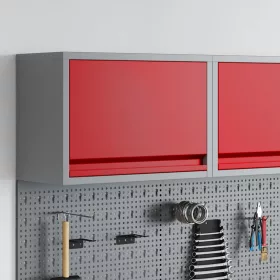    Szerszám szekrény tárolóval Piros és Szürke 50 x 25 x 35 cm