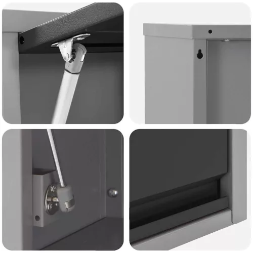  Szerszám szekrény tárolóval Fekete és Szürke 100 x 25 x 35 cm