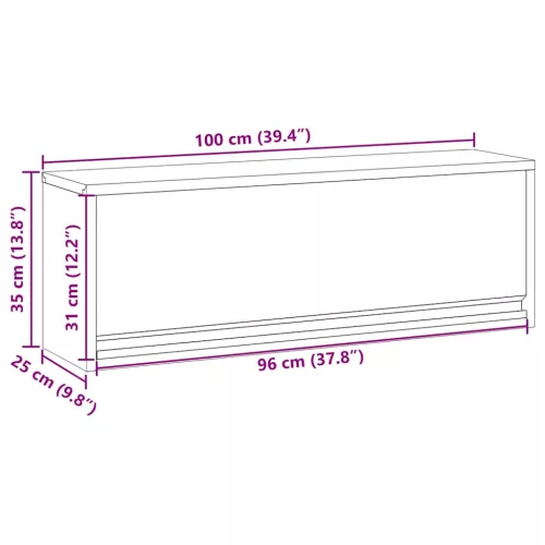  Szerszám szekrény tárolóval Fekete és Szürke 100 x 25 x 35 cm