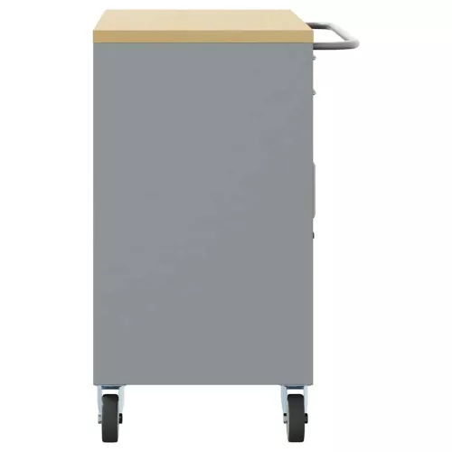  Műhelypad Fekete és Szürke 75 x 45 x 85 cm Műszaki fa és acél