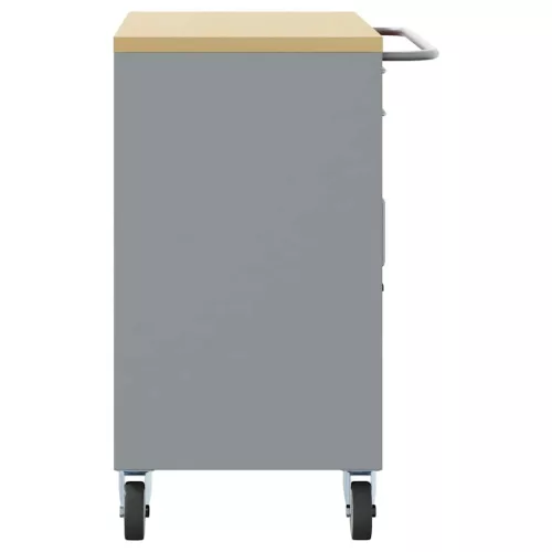  Műhelypad Piros és Szürke 75 x 45 x 85 cm Műszaki fa és acél