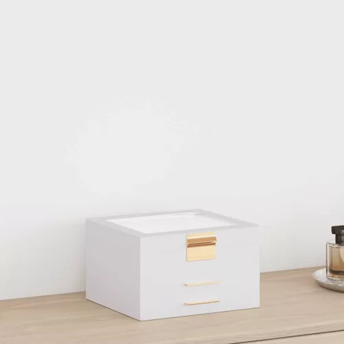  ékszerdoboz 3 rétegű fehér 23x20,5x14 cm 23x20,5x14 cm