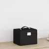  ékszerdoboz 3 rétegű tükörrel zárható fekete 26x18x17,5 cm