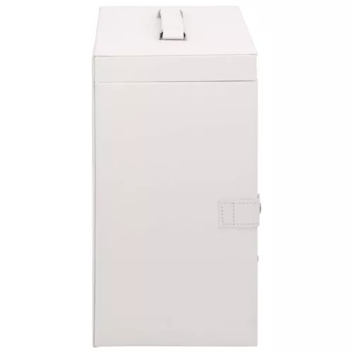  ékszerdoboz 5 rétegű tükörrel zárható fehér színű