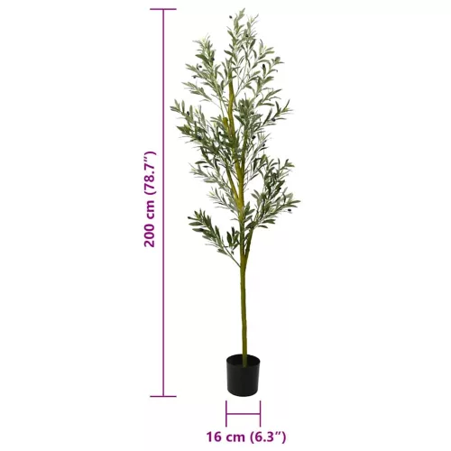  zöld mesterséges olajfa 800 levél 200 cm