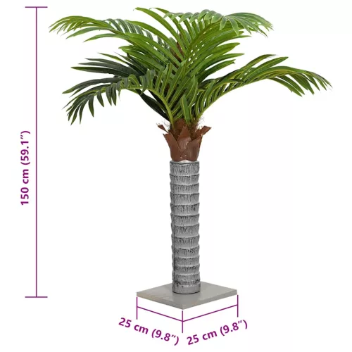  zöld mű pálmafa 12 levéllel 150 cm