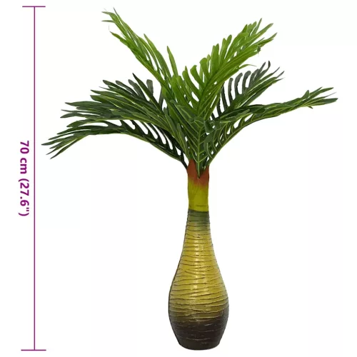  zöld mesterséges pálmanövény 9 levéllel 70 cm
