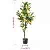  zöld mesterséges citromfa 136 levéllel 120 cm