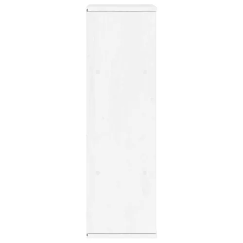  ODDA tömörfa fenyőfa fiókos oldalsó szekrény fehér 40x24x79 cm
