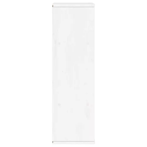  ODDA tömörfa fenyőfa oldalsó szekrény fiókkal fehér 40x24x79 cm