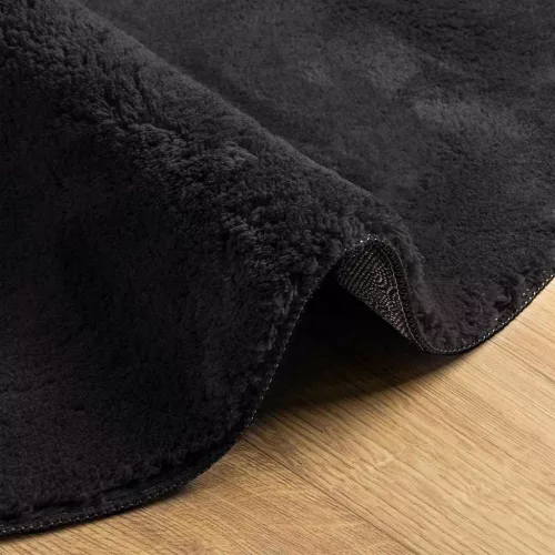  Területszőnyegek HUARTE Fekete 150 x 80 cm 100% poliészter