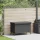  fekete polyrattan kerti tárolóláda kerekekkel 110x55x73 cm