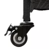  fekete polyrattan kerti tárolóláda kerekekkel 110x55x73 cm