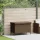  barna polyrattan kerti tárolóláda kerekekkel 110x55x73 cm