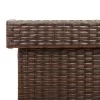  barna polyrattan kerti tárolóláda kerekekkel 110x55x73 cm