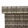  szürke polyrattan kerti tárolóláda kerekekkel 110x55x73 cm