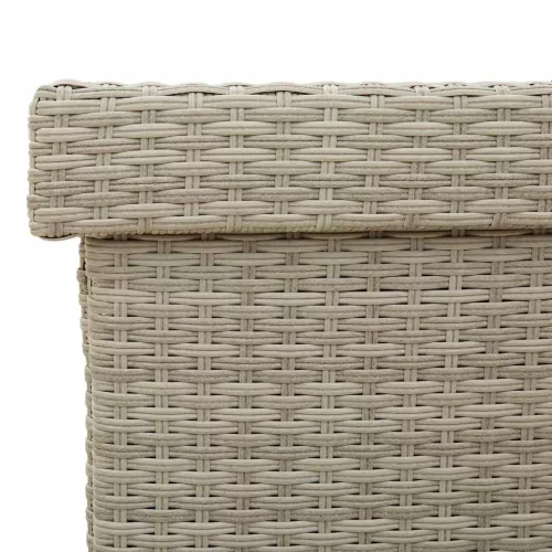  Kerti tároló doboz kerekekkel világosszürke 110x55x73 cm