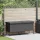  fekete polyrattan kerti tárolóláda kerekekkel 160x55x75 cm