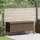  barna polyrattan kerti tárolóláda kerekekkel 160x55x75 cm