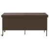  barna polyrattan kerti tárolóláda kerekekkel 160x55x75 cm