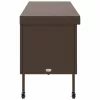  barna polyrattan kerti tárolóláda kerekekkel 160x55x75 cm