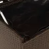 barna polyrattan kerti tárolóláda kerekekkel 160x55x75 cm