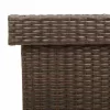  barna polyrattan kerti tárolóláda kerekekkel 160x55x75 cm