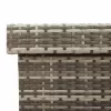  szürke polyrattan kerti tárolóláda kerekekkel 160x55x75 cm