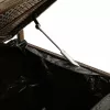  barna polyrattan kerti tárolópad párnával