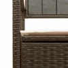  barna polyrattan kerti tárolópad párnával