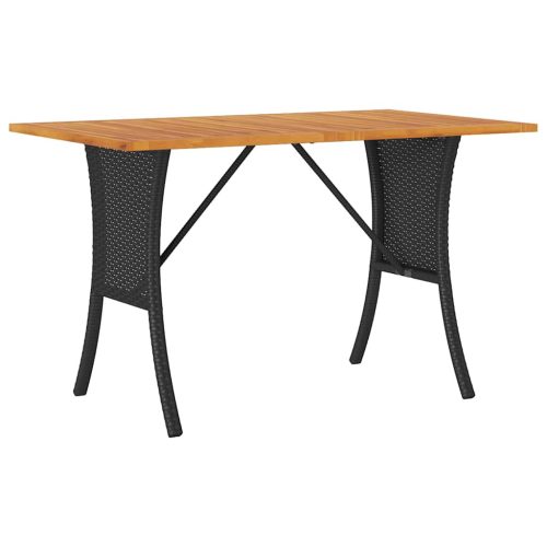  3 személyes fekete polyrattan kerti kanapé asztallal&párnával