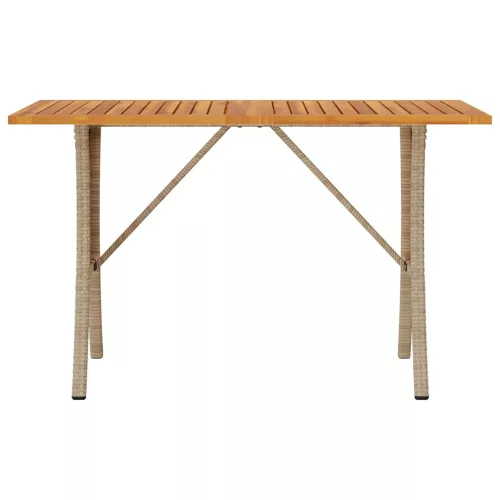  3 személyes bézs polyrattan kerti kanapé asztallal&párnával