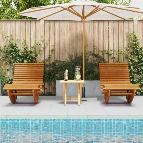  Ringató napozóágy 2 db tömör akácfából