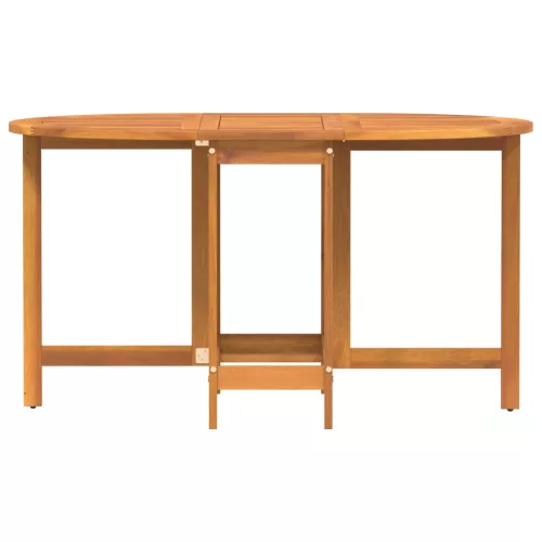  Hajtogatható Pillangó Kerti Asztal 110x60x72 cm Tömör Akáciából Készült, Ovális