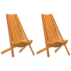  Összecsukható Kerti Székek 2 db Szilárd Akácfa