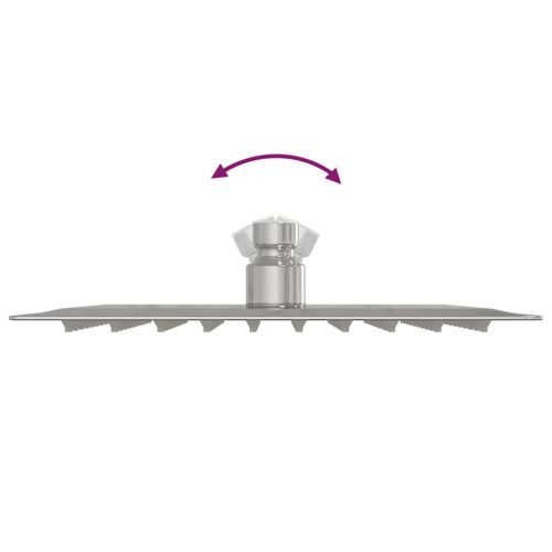  négyszögletes rozsdamentes acél esőztető zuhanyrózsa 20x20 cm