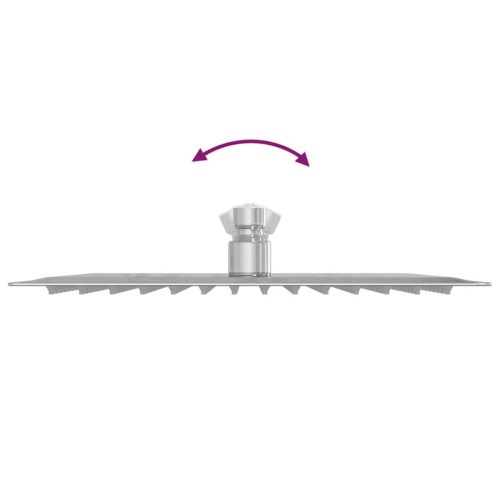  négyszögletes rozsdamentes acél esőztető zuhanyrózsa 25x25 cm