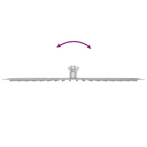  négyszögletes rozsdamentes acél esőztető zuhanyrózsa 40x40 cm