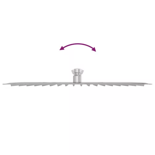  négyszögletes rozsdamentes acél esőztető zuhanyrózsa 40x30 cm