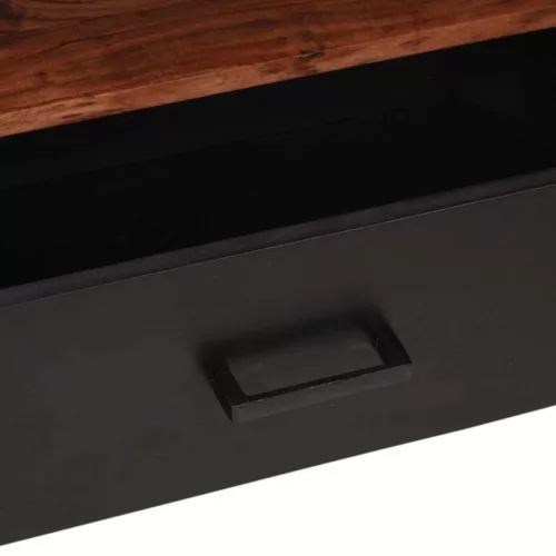  Médiatároló szekrény fiókkal polcokkal Barna tömör akácfa