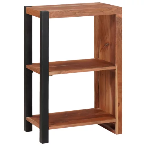  Könyvszekrény Barna, Fekete 80 x 30 x 110 cm Tömör Akácfa