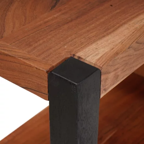  Könyvszekrény Barna, Fekete 80 x 30 x 110 cm Tömör Akácfa