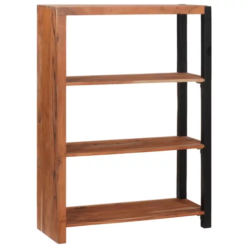  Könyvszekrény Barna, Fekete 80 x 30 x 110 cm Tömör Akácfa